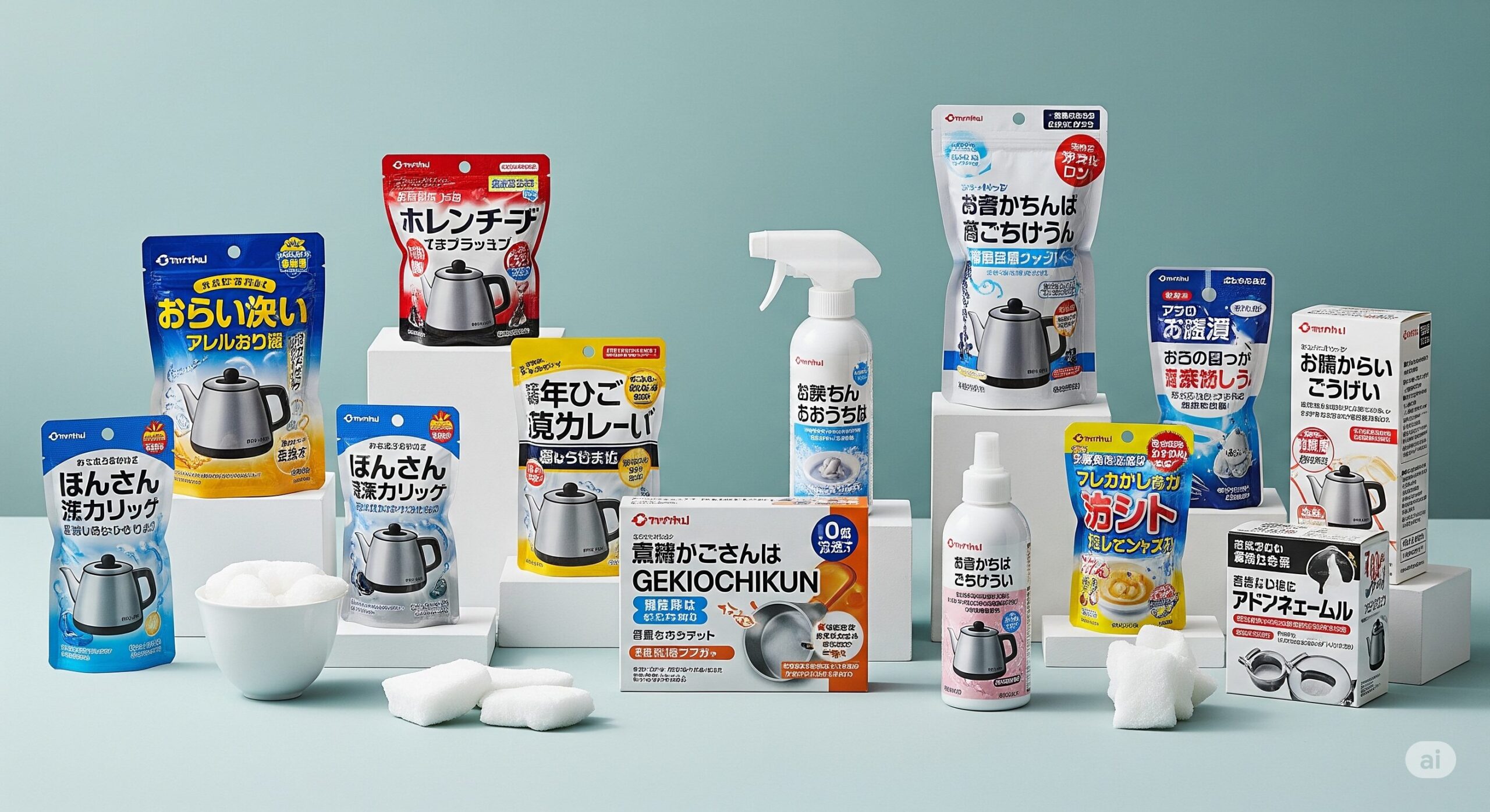 激落ちくんなどケトル掃除に便利な市販品