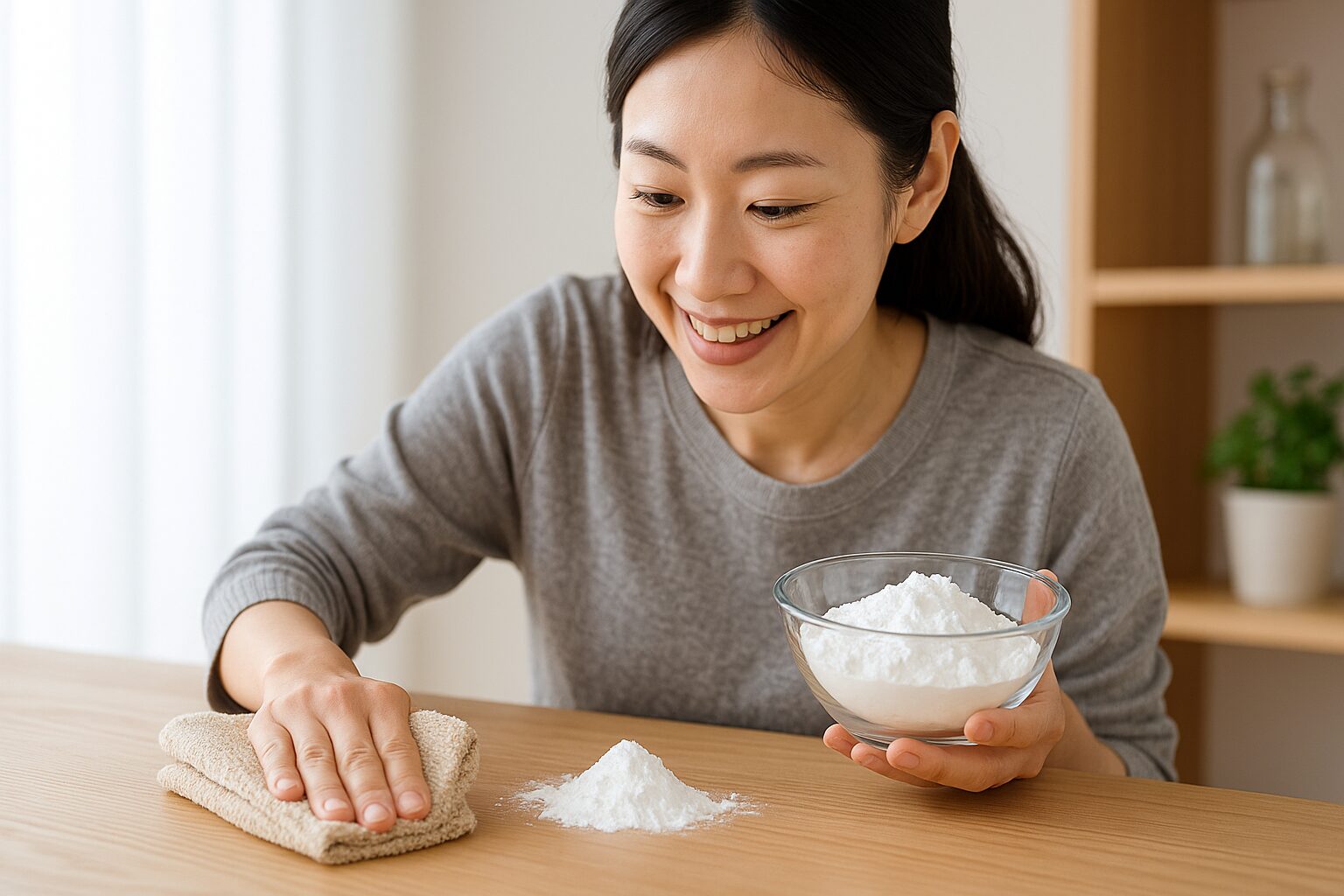 研磨効果も期待できる片栗粉の活用法