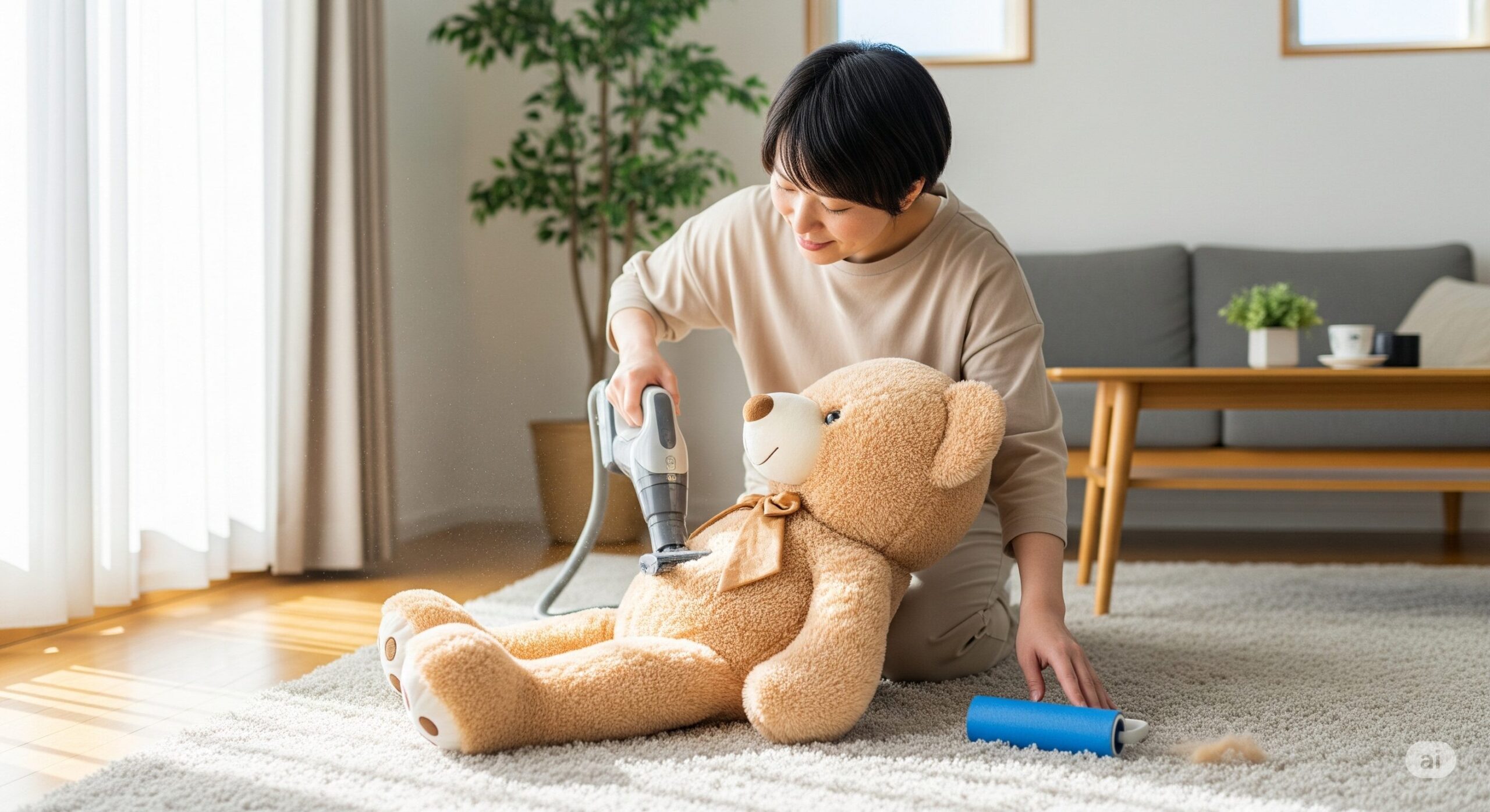 ぬいぐるみを掃除機で吸うのはOK？効果と正しい方法を解説