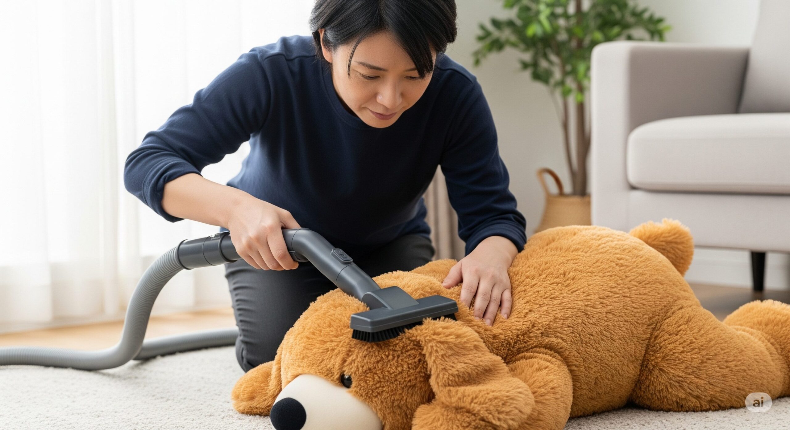 上手にぬいぐるみを掃除機で吸うコツと注意点